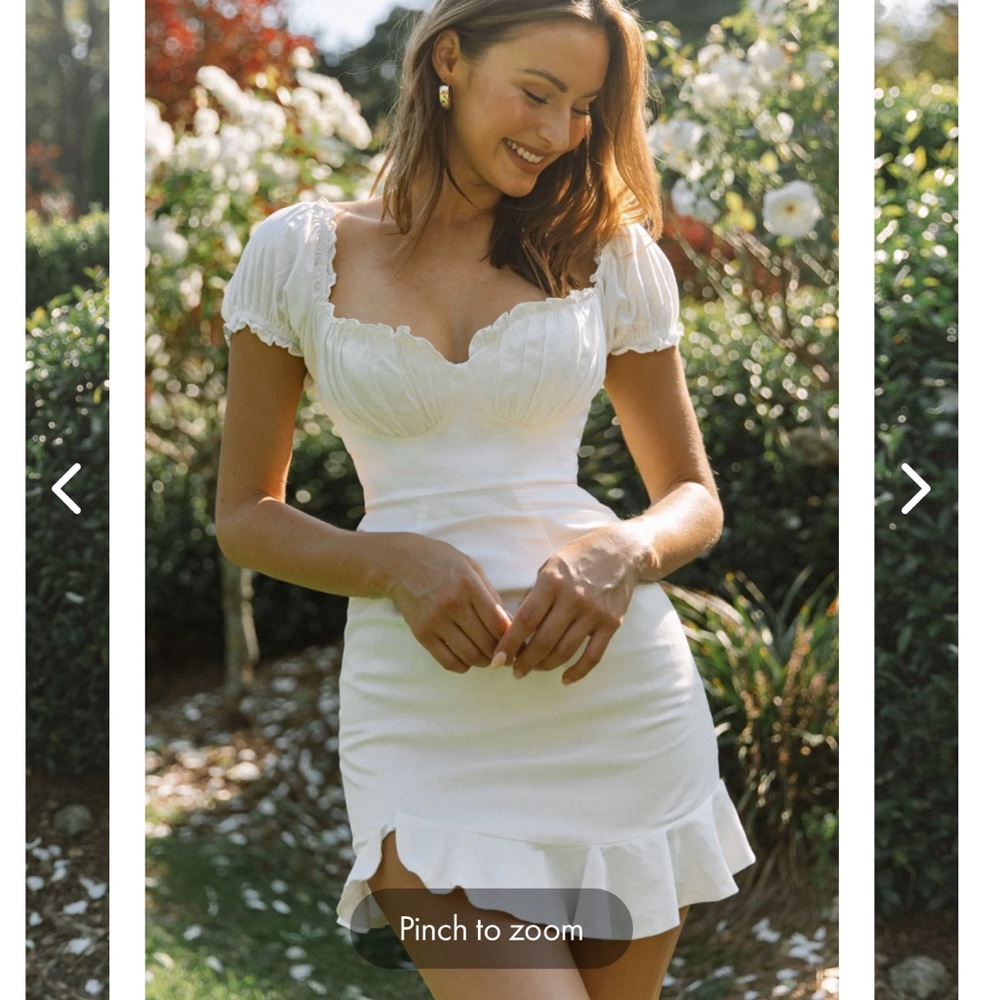Selfie Leslie Heaven Sent Ruched Puff Sleeve Dress